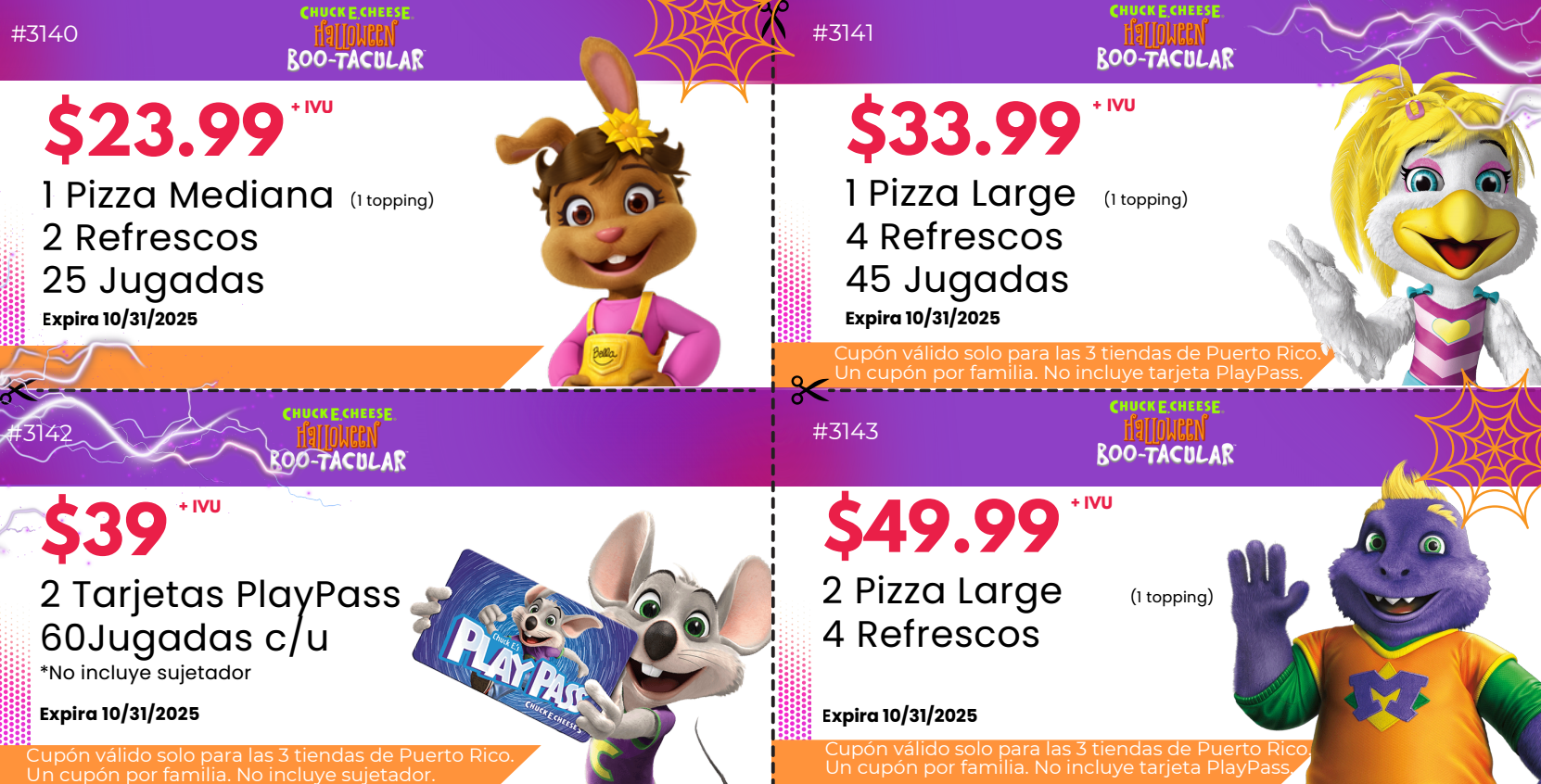 Oferta cupones hasta final de octubre 2025